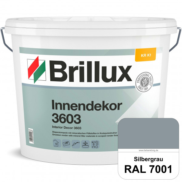 Innendekor ELF KR-K1 3603 (RAL 7001 Silbergrau) Kratzputz nach zur Erzielung dekorativer und strapaz