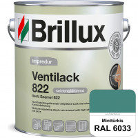 Impredur Ventilack 822 (RAL 6033 Minttürkis) Seidenglanzlack (lösemittelhaltig) Fenster & Türen inne