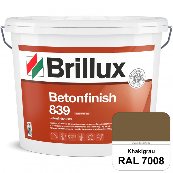 Betonfinish 839 (RAL 7008 Khakigrau) elastische Beschichtung zum Schutz rissgefährdeter Betonbauteil