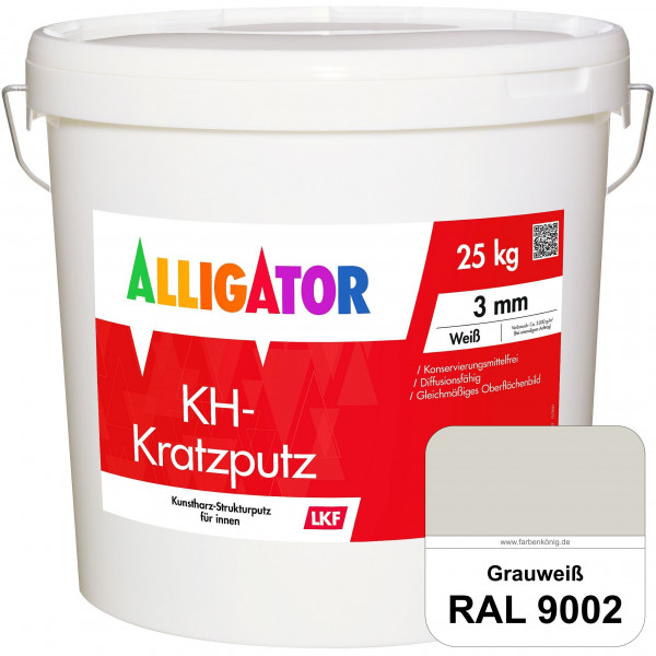 KH-Kratzputz LEF 3 mm (RAL 9002 Grauweiß)