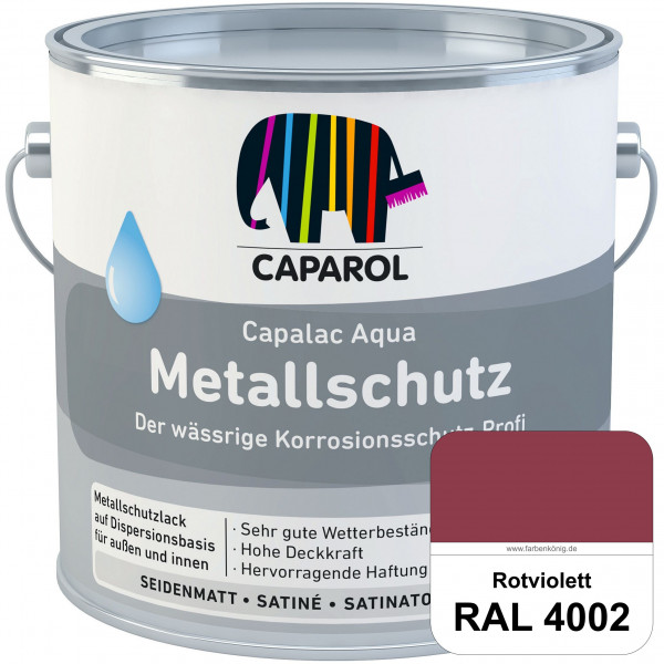Capalac Aqua Metallschutz (RAL 4002 Rotviolett) wasserbasierter Korrosionsschutz für Stahl & verzink
