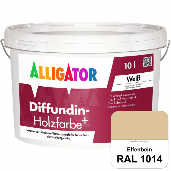 Diffundin-Holzfarbe+ (RAL 1014 Elfenbein)