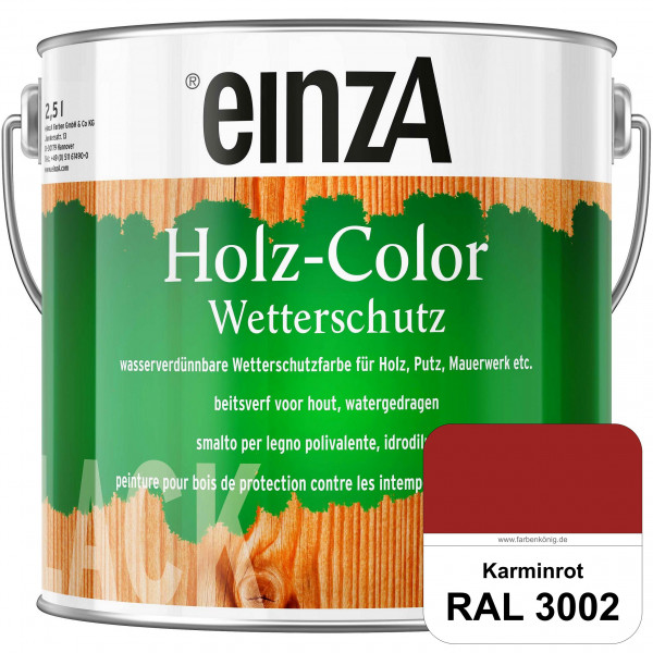einzA Holz-Color (RAL 3002 Karminrot) Wetterschutzfarbe für außen