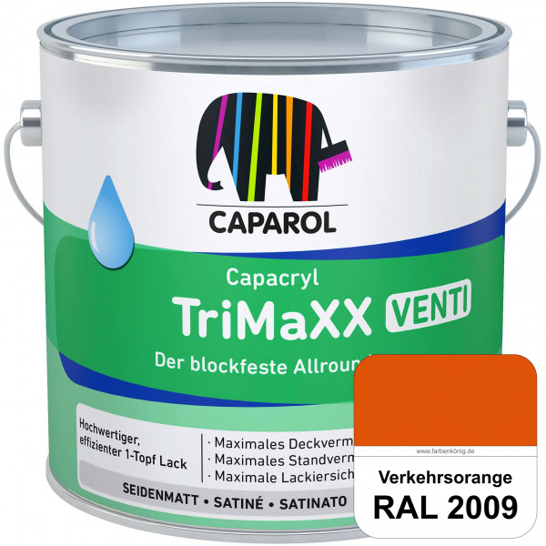 Capacryl TriMaXX Venti (RAL 2009 Verkehrsorange) Der blockfeste Allrounder für Fenster & Türen