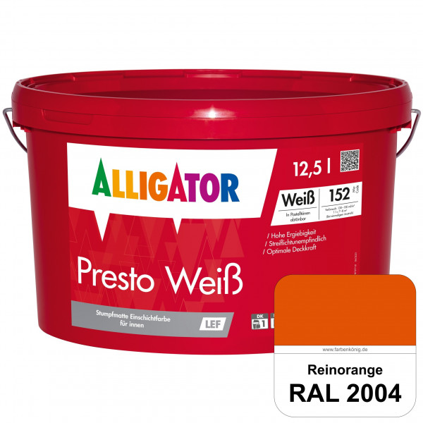 Presto Weiß LEF (RAL 2004 Reinorange)