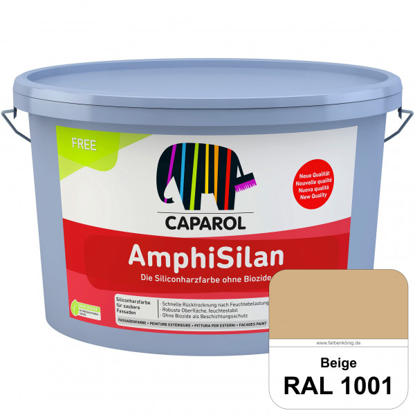 AmphiSilan FREE (RAL 1001 Beige) Mineralmatte Fassadenfarbe in spezieller Siliconharz-Bindemittelkom