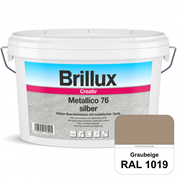 Creativ Metallico 76 (RAL 1019 Graubeige) Effektspachtelmasse für Oberflächen mit metallischer Optik