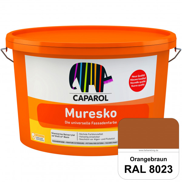 Muresko (RAL 8023 Orangebraun) Silanisierte Reinacrylat-Fassadenfarbe auf SilaCryl®-Basis