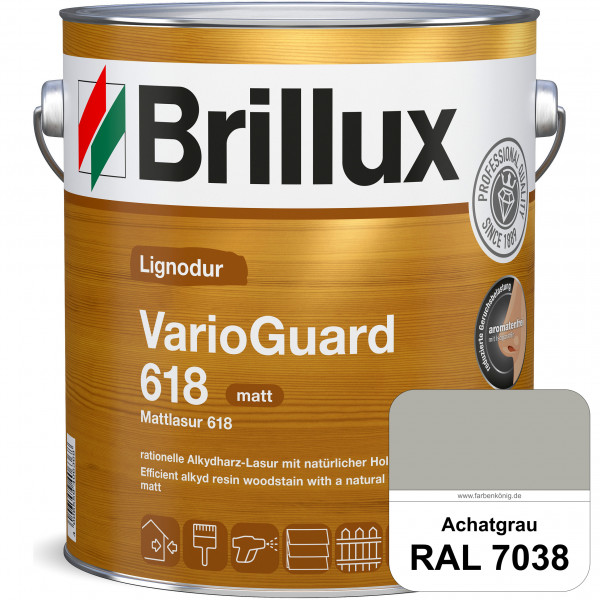 Mattlasur 618 (RAL 7038 Achatgrau) matte & wetterbeständige Lasur (lösemittelhaltig) für Laub- und N
