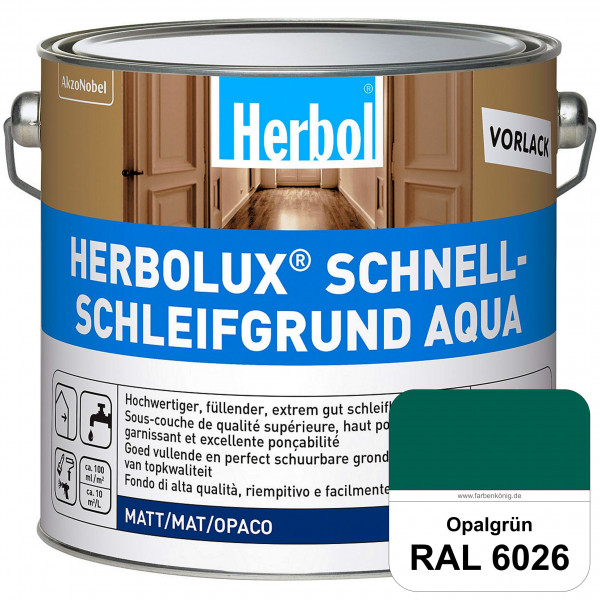 Schnellschleifgrund Aqua (RAL 6026 Opalgrün) wasserverdünnbarer Vorlack mit hervorragender Schleifba