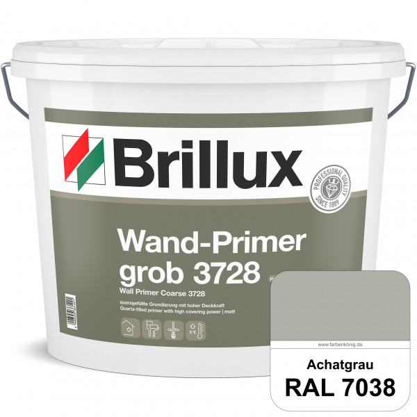 Wand-Primer grob ELF 3728 (RAL 7038 Achatgrau) quarzgefüllte Spezialgrundierfarbe für Gipskarton, Gi