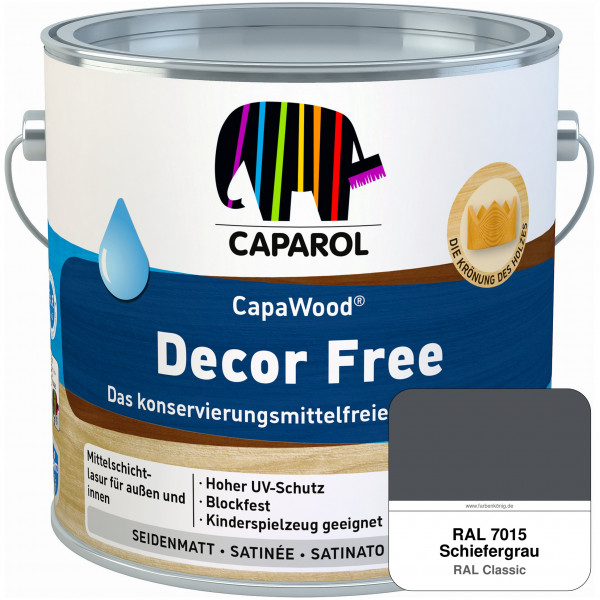 CapaWood® Decor Free (RAL 7015 Schiefergrau) - ersetzt Capadur DecorLasur KF