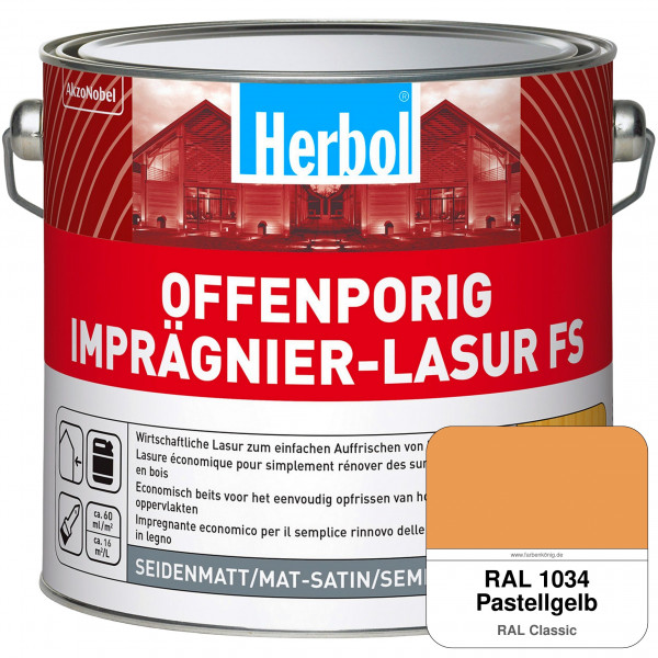 Offenporig Imprägnier-Lasur FS (RAL 1034 Pastellgelb)
