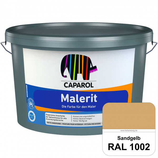 Malerit E.L.F. (RAL 1002 Sandgelb) matte Innenfarbe für Neu- & Renovierungsanstriche