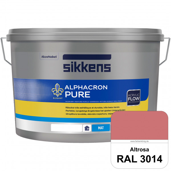 Alphacron Pure (RAL 3014 Altrosa) Edelmatte & hochertige Premium Wandfarbe für glatte Untergründe.