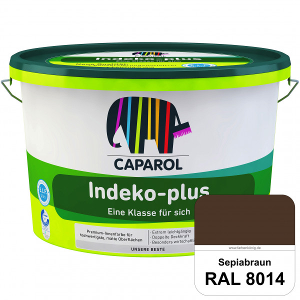 Indeko-plus (RAL 8014 Sepiabraun) doppeldeckende matte & hochwertige Innenfarbe