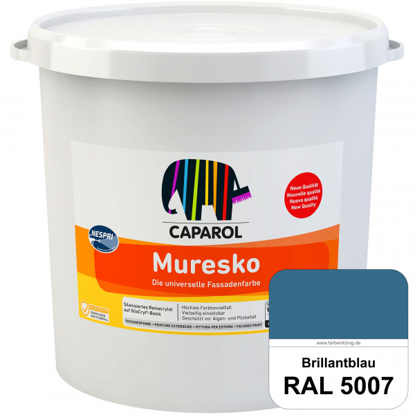 Muresko Nespri (R 30) (RAL 5007 Brillantblau) Silanisierte Reinacrylat-Fassadenfarbe auf SilaCryl®-B
