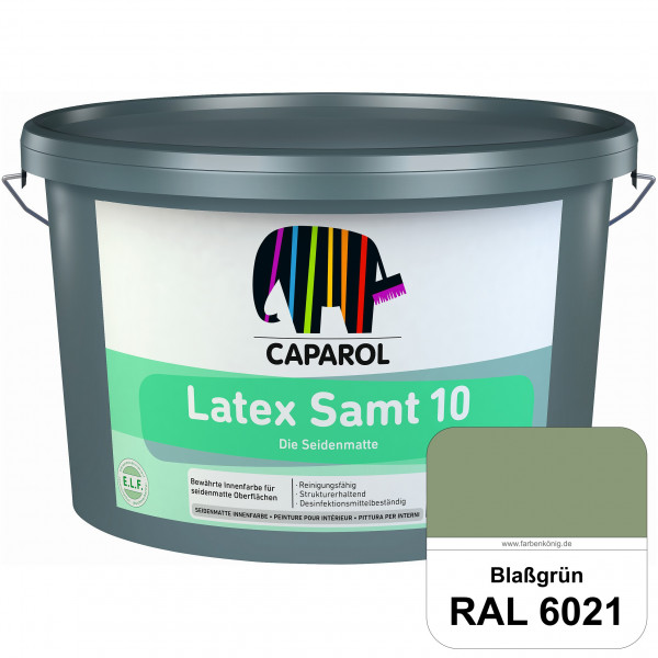 Latex Samt 10 (RAL 6021 Blassgrün) beanspruchbare seidenmatte Latexfarbe (Innen)