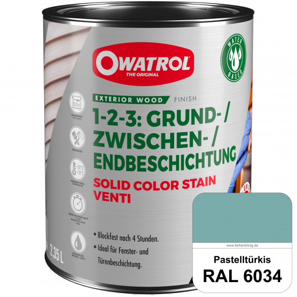 SOLID COLOR STAIN VENTI (RAL 6034 Pastelltürkis)