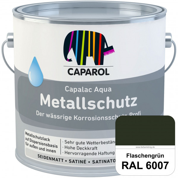 Capalac Aqua Metallschutz (RAL 6007 Flaschengrün) wasserbasierter Korrosionsschutz für Stahl & verzi