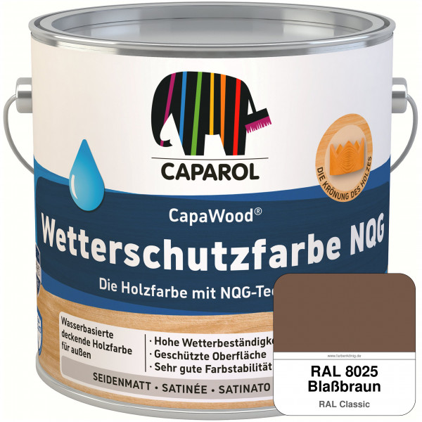 CapaWood® Wetterschutzfarbe NQG (RAL 8025 Blassbraun) - ersetzt Capadur Wetterschutzfarbe NQG