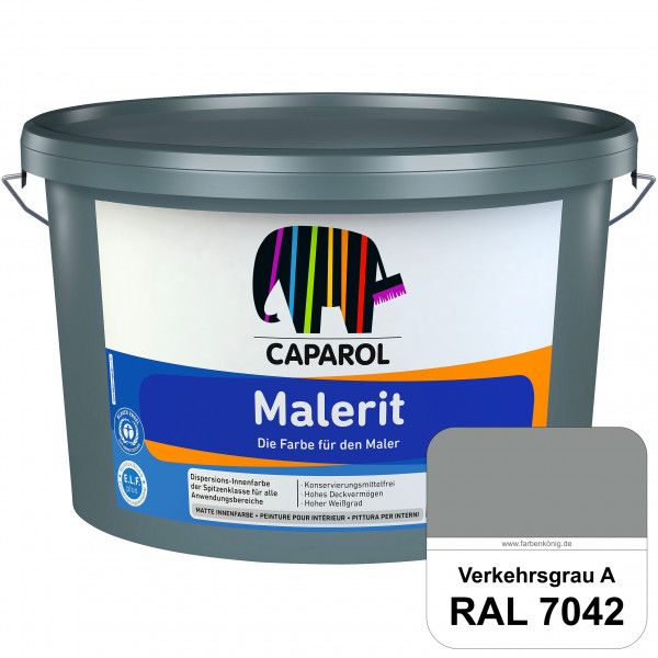 Malerit E.L.F. (RAL 7042 Verkehrsgrau A) matte Innenfarbe für Neu- & Renovierungsanstriche