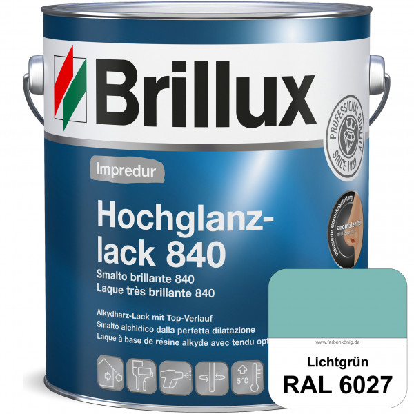 Impredur Hochglanzlack 840 (RAL 6027 Lichtgrün) für Holz- und Metallflächen (löselmittelhaltig) inne