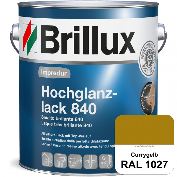 Impredur Hochglanzlack 840 (RAL 1027 Currygelb) für Holz- und Metallflächen (löselmittelhaltig) inne