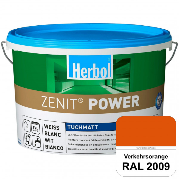 Herbol Zenit Power (RAL 2009 Verkehrsorange) Superdeckende ELF-Wandfarbe