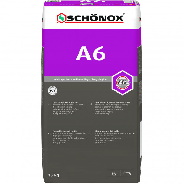 SCHÖNOX® A6 - Spritzfähiger Leichtspachtel