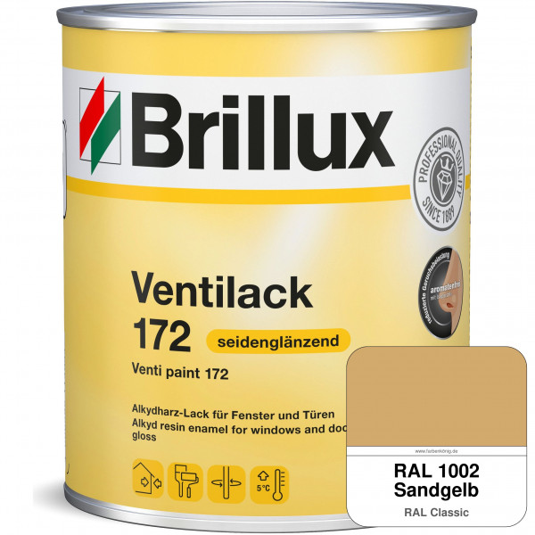 Ventilack Seidenglanz 172 (RAL 1002 Sandgelb)