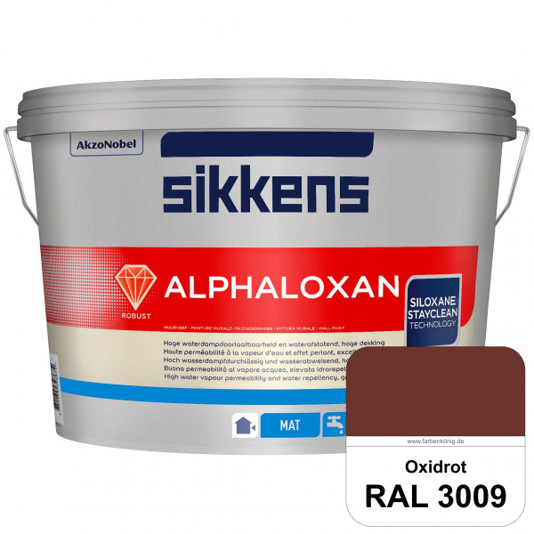 Alphaloxan (RAL 3009 Oxidrot) Professionelle Siliconharz-Fassadenfarbe (außen)