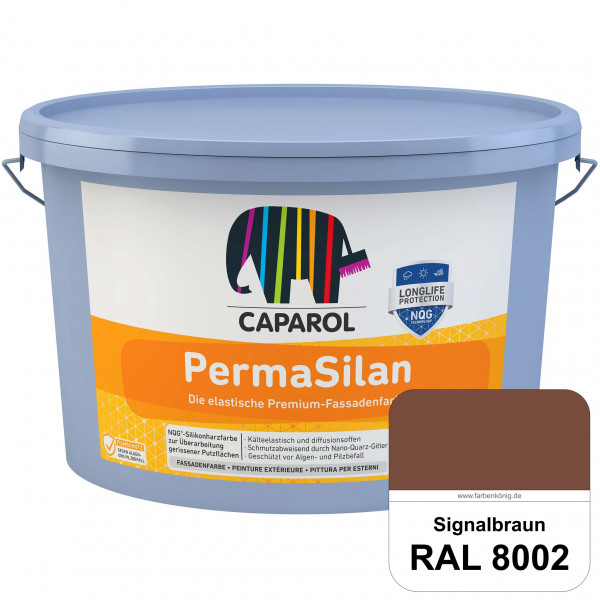 PermaSilan (RAL 8002 Signalbraun) Elastische, diffusionsoffene Fassadenfarbe mit integrierter Nano-Q