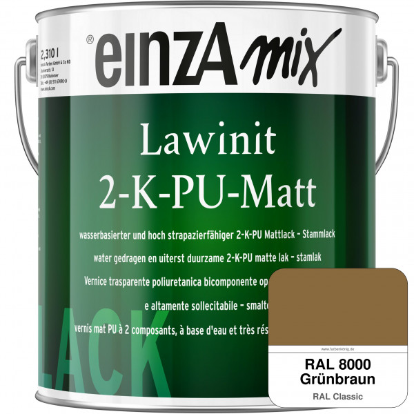 einzA Lawinit 2-K-PU Matt Stammlack (RAL 8000 Grünbraun)