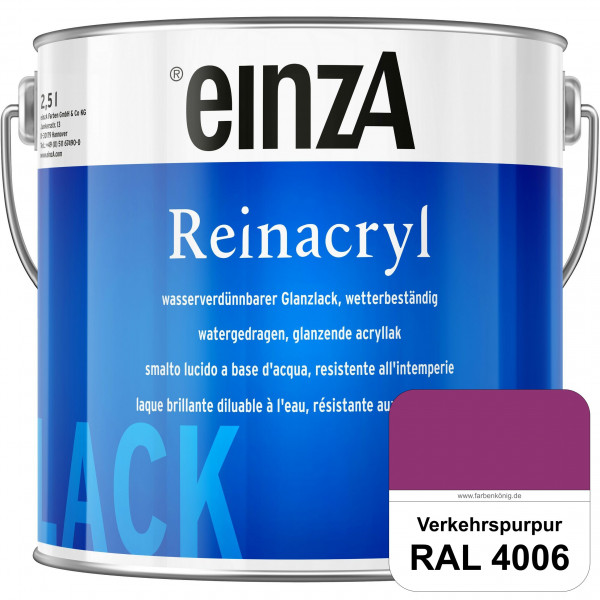 einzA Reinacryl (RAL 4006 Verkehrspurpur) wetterbeständige glänzende Acryl-PU-Lackfarbe