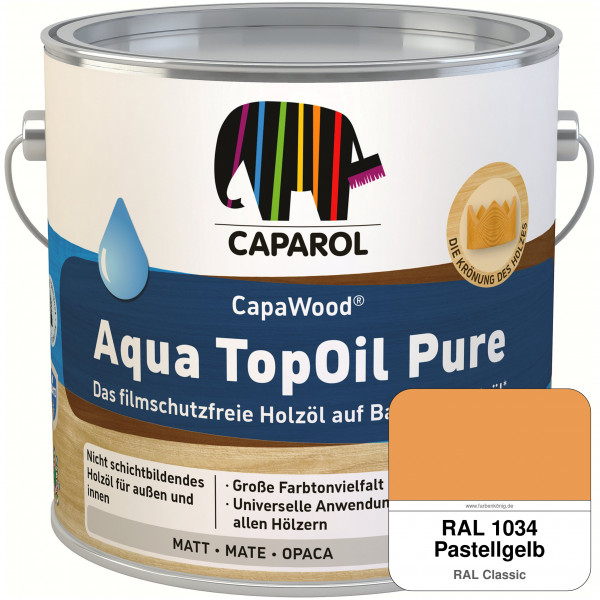 CapaWood® AquaTopOil Pure (RAL 1034 Pastellgelb) - ersetzt CapaGreen Holz-Öl Aqua