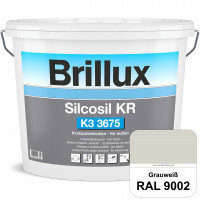 Silcosil KR K3 3675 (RAL 9002 Grauweiß) siliconverstärkter Dekorputz, Kratzputzstruktur, wetterbestä