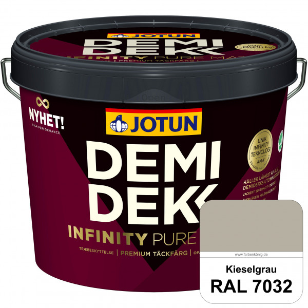 DEMIDEKK Infinity Pure Mat - Deckende, matte Holzfarbe (RAL 7032 Kieselgrau)