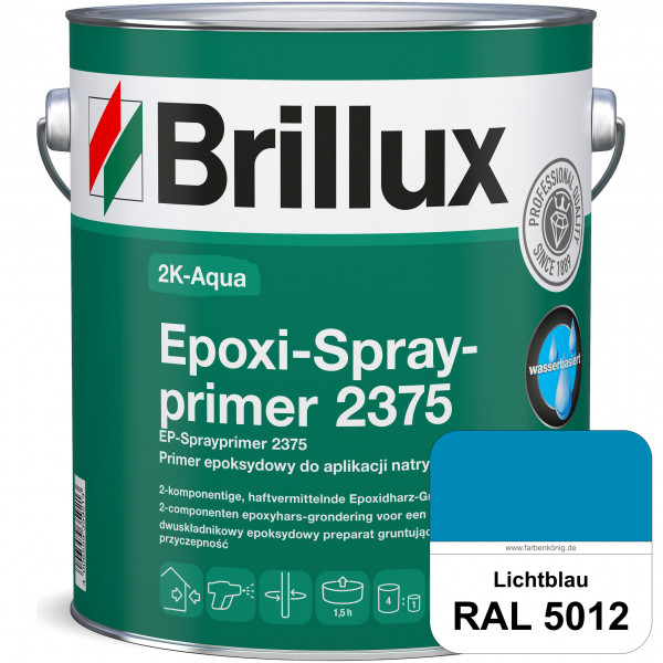 2K-Aqua Epoxi-Sprayprimer 2375 (RAL 5012 Lichtblau) haftvermittelnde 2K-Grundierung auf nicht saugen