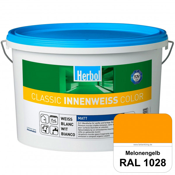 Classic Innenweiss Color (RAL 1028 Melonengelb) Hochwertige Renovierungsfarbe