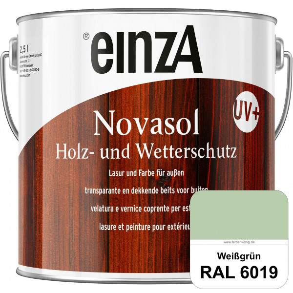 einzA Novasol HW Lasur (RAL 6019 Weißgrün) Lasierender Wetterschutz für außen