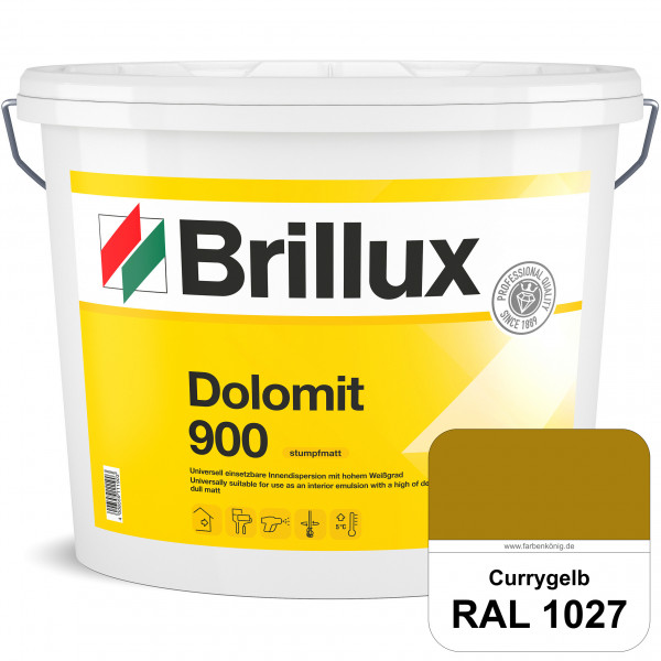Dolomit 900 (RAL 1027 Currygelb) stumpfmatte Innen-Dispersionsfarbe mit gutem Deckvermögen