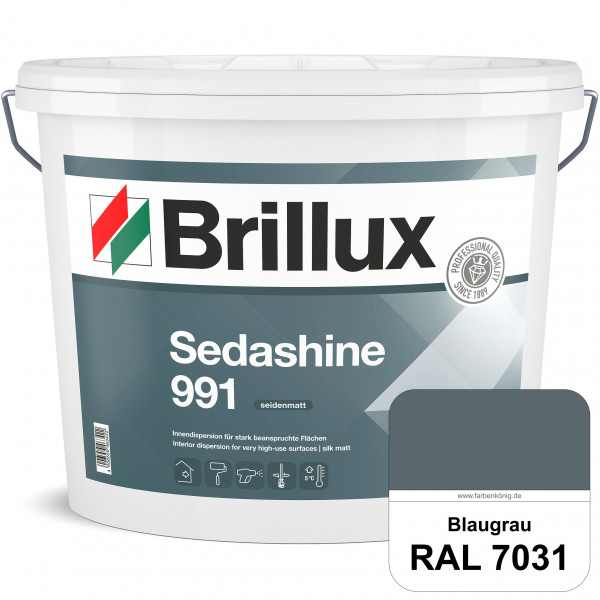 Sedashine 991 (RAL 7031 Blaugrau) Seidenmatte Innendispersion für hoch strapazierfähige & gut reinig