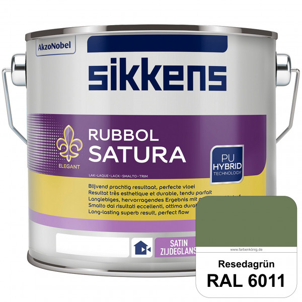 Rubbol Satura (RAL 6011 Resedagrün) seidenglänzender Lack (lösemittelhaltig) innen & außen