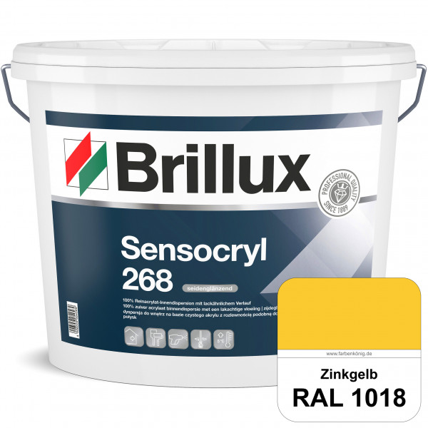 Sensocryl ELF 268 (RAL 1018 Zinkgelb) hochwertige seidenglänzende & strapazierfähige Reinacrylat-Inn