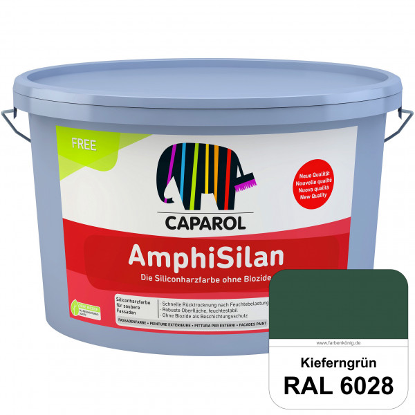 AmphiSilan FREE (RAL 6028 Kieferngrün) Mineralmatte Fassadenfarbe in spezieller Siliconharz-Bindemit