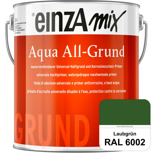 einzA Aqua All-Grund (RAL 6002 Laubgrün) Wasserverdünnbarer Haftgrund & Korrosionsschutz-Primer