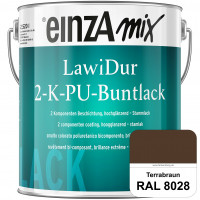 einzA LawiDur 2-K-PU-Buntlack - Hochglanz (RAL 8028 Terrabraun)