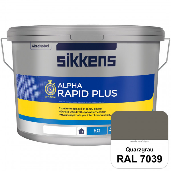 Alpha Rapid Plus (RAL 7039 Quarzgrau) Hochwertige & stumpfmatte Wandfarbe für mittlere Belastungen