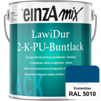 einzA LawiDur 2-K-PU-Buntlack - Hochglanz (RAL 5010 Enzianblau)